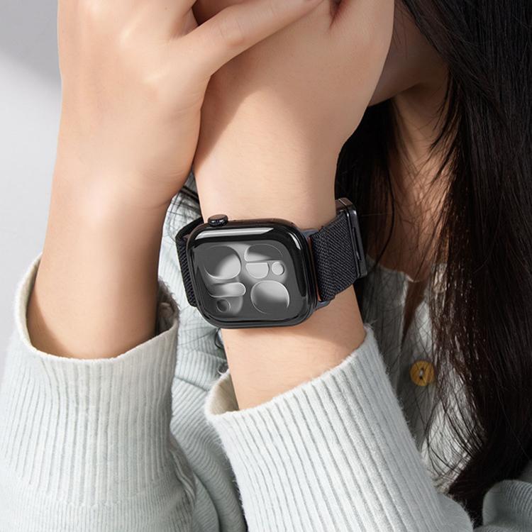Bracelet de montre en nylon élastique à double boucle magnétique, pour Apple Watch 49mm / 46mm / 45mm / 44mm, pour Apple Watch 42mm / 41mm / 40mm / 38mm