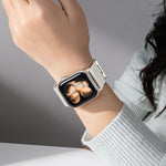 Bracelet de montre en nylon élastique à double boucle magnétique, pour Apple Watch 49mm / 46mm / 45mm / 44mm, pour Apple Watch 42mm / 41mm / 40mm / 38mm