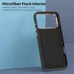 Mocome Coque de téléphone antichoc magnétique texturée en fibre de carbone Kevlar, Pour iPhone 17 Pro Max