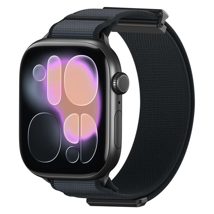 Bracelet de montre en nylon avec embout métallique magnétique à double articulation, pour Apple Watch 49mm / 46mm / 45mm / 44mm, pour Apple Watch 42mm / 41mm / 40mm / 38mm