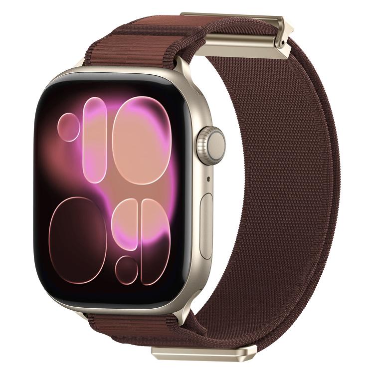 Bracelet de montre en nylon avec embout métallique magnétique à double articulation, pour Apple Watch 49mm / 46mm / 45mm / 44mm, pour Apple Watch 42mm / 41mm / 40mm / 38mm