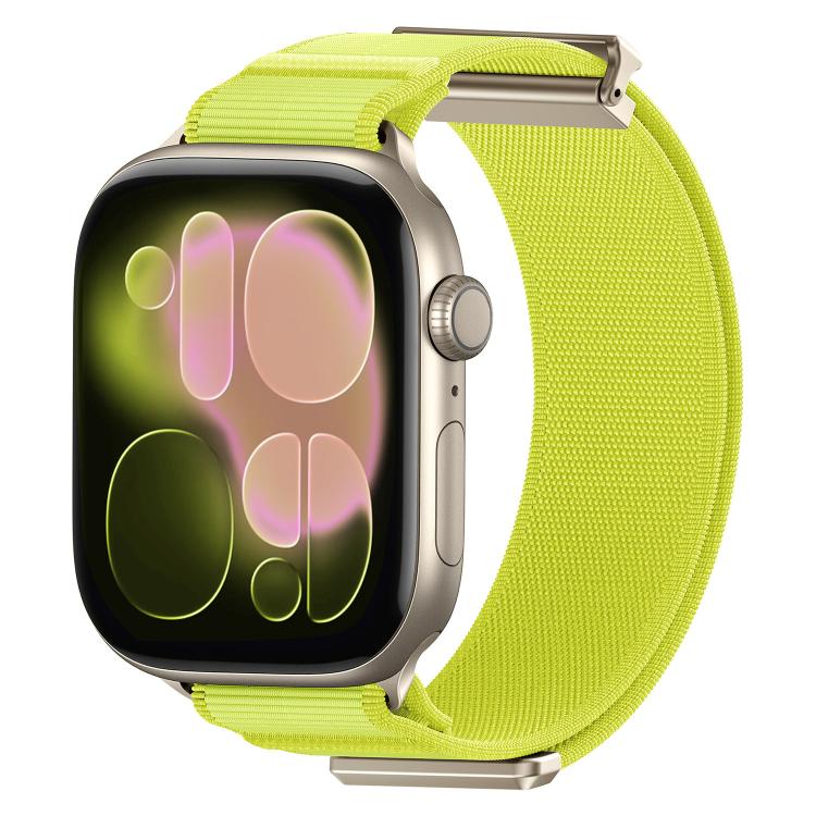 Bracelet de montre en nylon avec embout métallique magnétique à double articulation, pour Apple Watch 49mm / 46mm / 45mm / 44mm, pour Apple Watch 42mm / 41mm / 40mm / 38mm