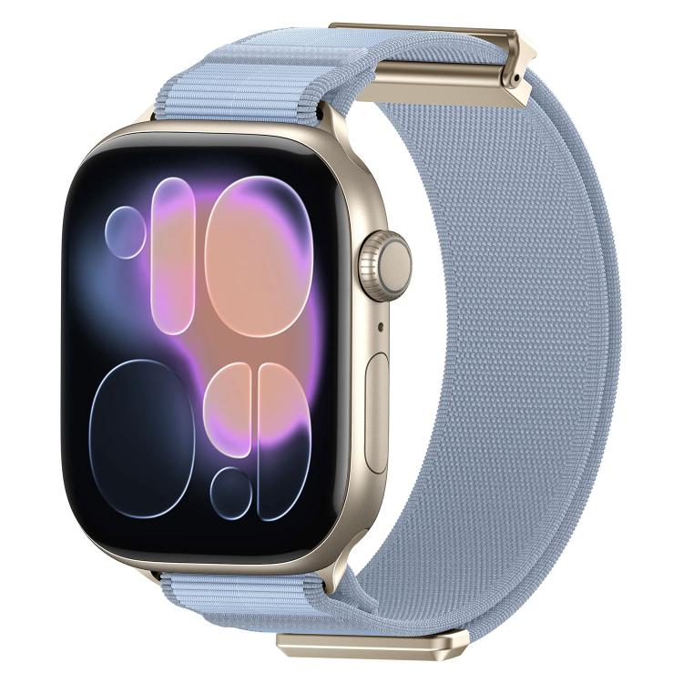Bracelet de montre en nylon avec embout métallique magnétique à double articulation, pour Apple Watch 49mm / 46mm / 45mm / 44mm, pour Apple Watch 42mm / 41mm / 40mm / 38mm