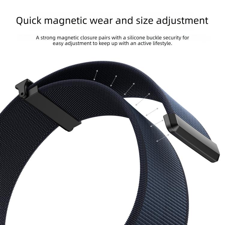 Bracelet de montre en nylon avec embout métallique magnétique à double articulation, pour Apple Watch 49mm / 46mm / 45mm / 44mm, pour Apple Watch 42mm / 41mm / 40mm / 38mm