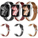 Bracelet de Montre en Cuir Véritable avec Surpiqûres Composites, Pour Apple Watch 46mm / 49mm / 45mm / 44mm, Pour Apple Watch 42mm / 41mm / 40mm / 38mm