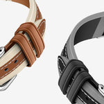 Bracelet de Montre en Cuir Véritable avec Surpiqûres Composites, Pour Apple Watch 46mm / 49mm / 45mm / 44mm, Pour Apple Watch 42mm / 41mm / 40mm / 38mm