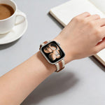 Bracelet de Montre en Cuir Véritable avec Surpiqûres Composites, Pour Apple Watch 46mm / 49mm / 45mm / 44mm, Pour Apple Watch 42mm / 41mm / 40mm / 38mm