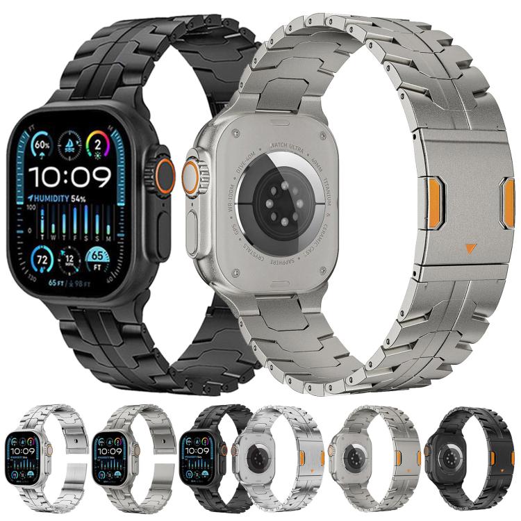 Bracelet de montre magnétique en titane Iron Man, pour Apple Watch 46mm / 49mm / 45mm / 44mm