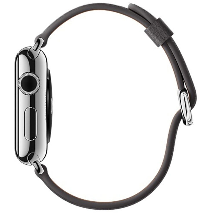 Bracelet de montre classique en cuir avec bouton pour Apple Watch Series 3, 2 et 1 (42 mm)