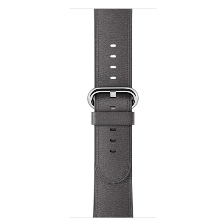 Bracelet de montre classique en cuir avec bouton pour Apple Watch Series 3, 2 et 1 (42 mm)
