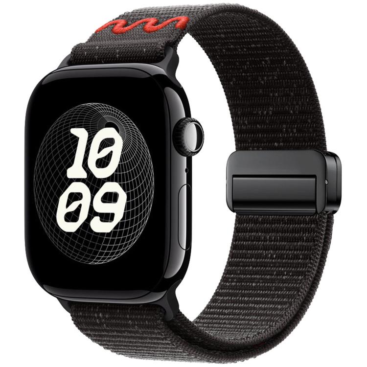 Bracelet de montre en nylon avec boucle magnétique, pour Apple Watch 46mm / 49mm / 45mm / 44mm, pour Apple Watch 42mm / 41mm / 40mm / 38mm