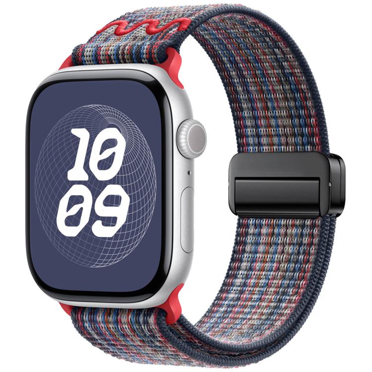Bracelet de montre en nylon avec boucle magnétique, pour Apple Watch 46mm / 49mm / 45mm / 44mm, pour Apple Watch 42mm / 41mm / 40mm / 38mm
