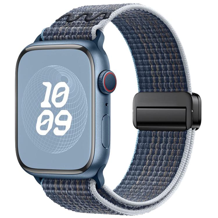 Bracelet de montre en nylon avec boucle magnétique, pour Apple Watch 46mm / 49mm / 45mm / 44mm, pour Apple Watch 42mm / 41mm / 40mm / 38mm