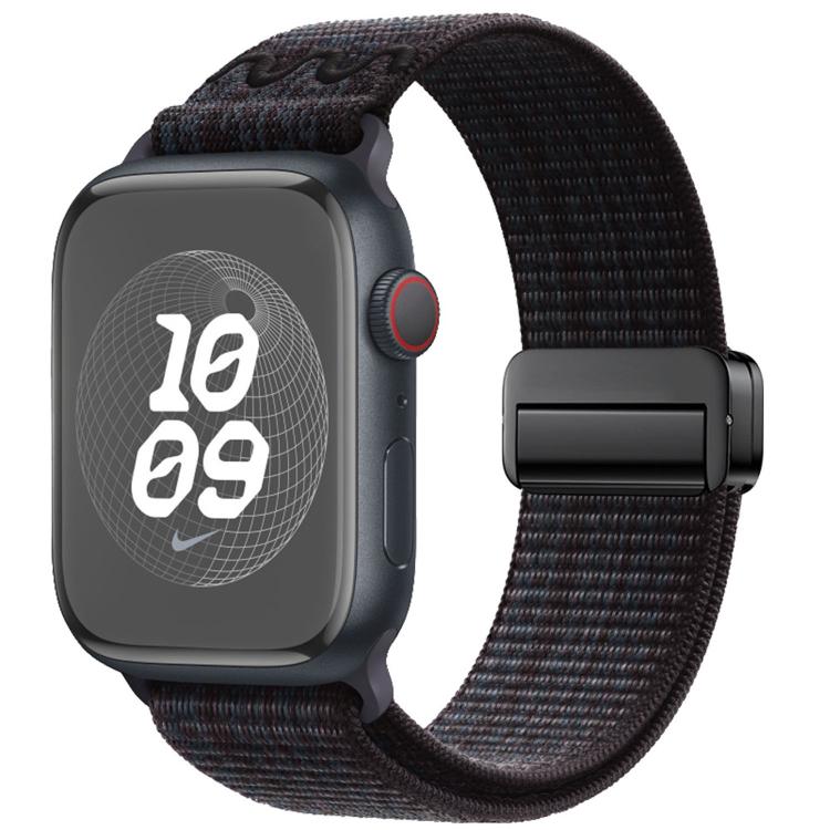 Bracelet de montre en nylon avec boucle magnétique, pour Apple Watch 46mm / 49mm / 45mm / 44mm, pour Apple Watch 42mm / 41mm / 40mm / 38mm