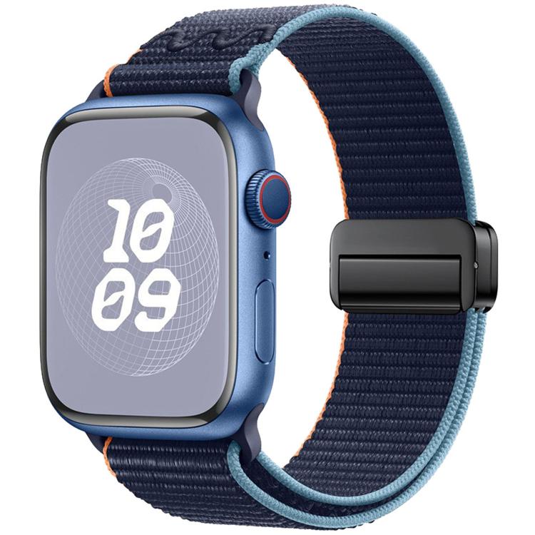 Bracelet de montre en nylon avec boucle magnétique, pour Apple Watch 46mm / 49mm / 45mm / 44mm, pour Apple Watch 42mm / 41mm / 40mm / 38mm