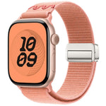 Bracelet de montre en nylon avec boucle magnétique, pour Apple Watch 46mm / 49mm / 45mm / 44mm, pour Apple Watch 42mm / 41mm / 40mm / 38mm