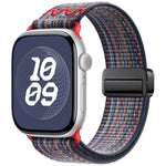 Bracelet de montre en nylon avec boucle magnétique, pour Apple Watch 46mm / 49mm / 45mm / 44mm, pour Apple Watch 42mm / 41mm / 40mm / 38mm