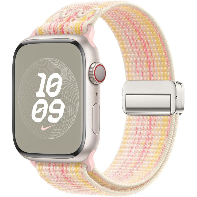 Bracelet de montre en nylon avec boucle magnétique, pour Apple Watch 46mm / 49mm / 45mm / 44mm, pour Apple Watch 42mm / 41mm / 40mm / 38mm