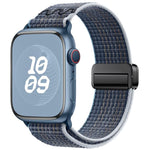 Bracelet de montre en nylon avec boucle magnétique, pour Apple Watch 46mm / 49mm / 45mm / 44mm, pour Apple Watch 42mm / 41mm / 40mm / 38mm