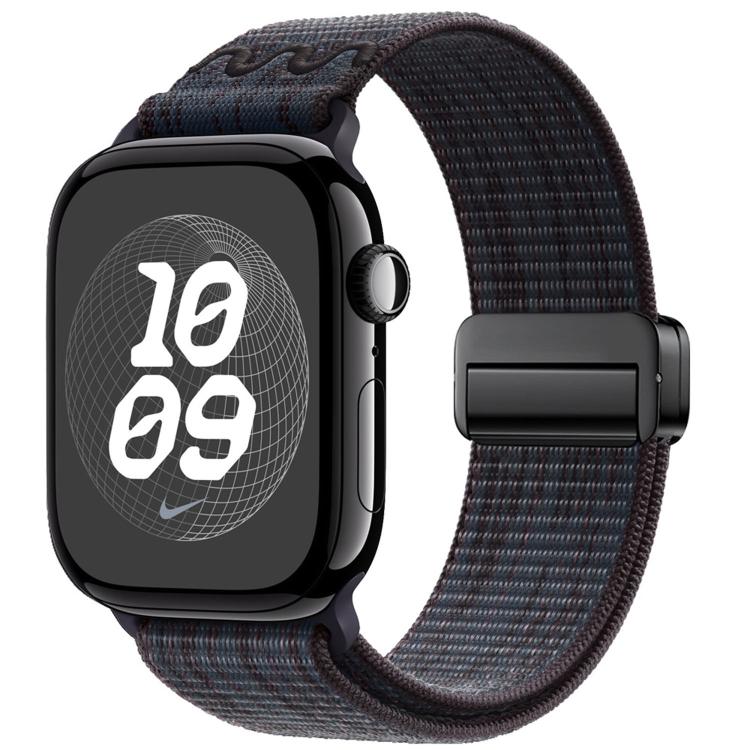 Bracelet de montre en nylon avec boucle magnétique, pour Apple Watch 46mm / 49mm / 45mm / 44mm, pour Apple Watch 42mm / 41mm / 40mm / 38mm