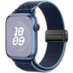 Bracelet de montre en nylon avec boucle magnétique, pour Apple Watch 46mm / 49mm / 45mm / 44mm, pour Apple Watch 42mm / 41mm / 40mm / 38mm