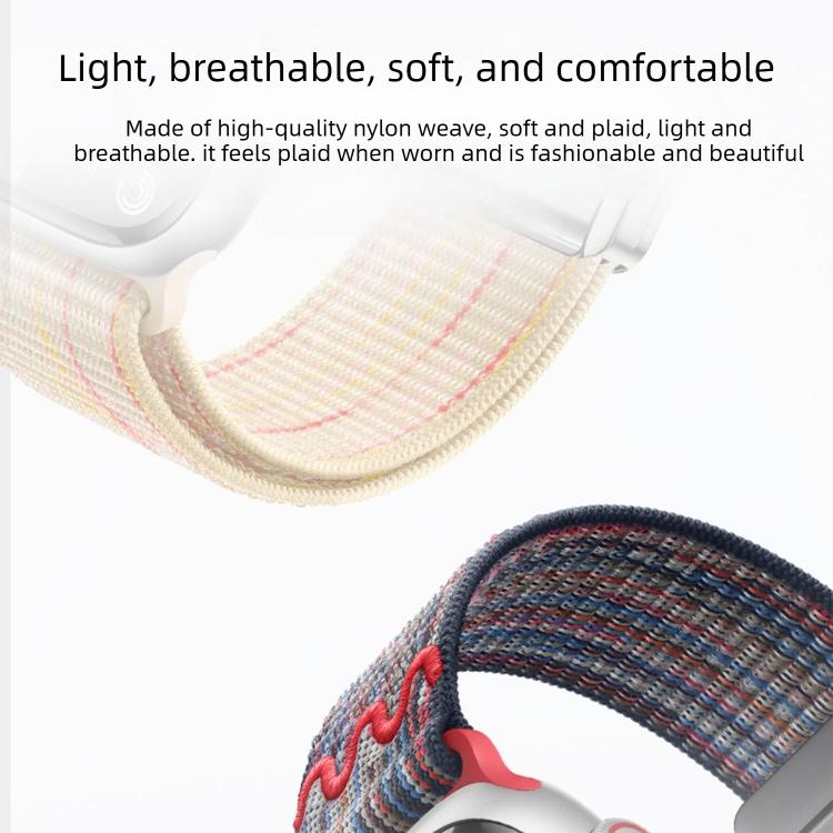 Bracelet de montre en nylon avec boucle magnétique, pour Apple Watch 46mm / 49mm / 45mm / 44mm, pour Apple Watch 42mm / 41mm / 40mm / 38mm