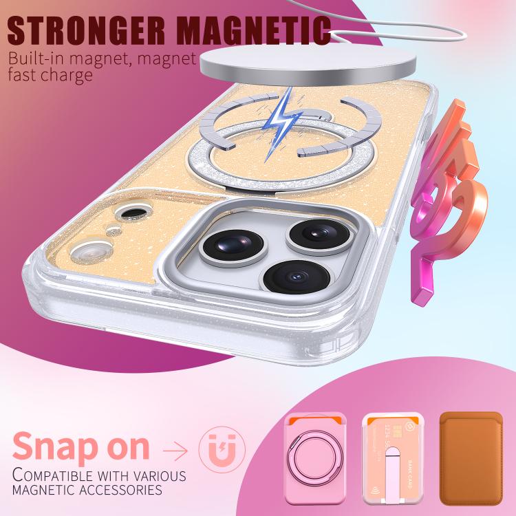 Coque de téléphone magnétique scintillante, Pour iPhone 17 Pro Max, Pour iPhone 17 Pro, Pour iPhone 17
