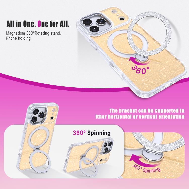 Coque de téléphone magnétique scintillante, Pour iPhone 17 Pro Max, Pour iPhone 17 Pro, Pour iPhone 17