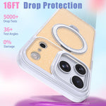Coque de téléphone magnétique scintillante, Pour iPhone 17 Pro Max, Pour iPhone 17 Pro, Pour iPhone 17