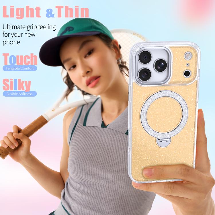 Coque de téléphone magnétique scintillante, Pour iPhone 17 Pro Max, Pour iPhone 17 Pro, Pour iPhone 17