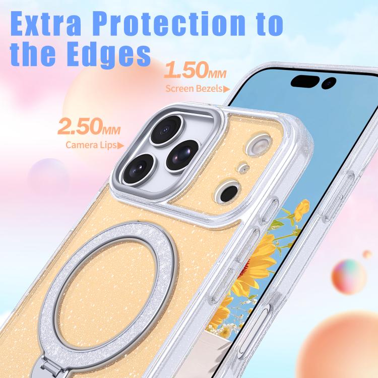 Coque de téléphone magnétique scintillante, Pour iPhone 17 Pro Max, Pour iPhone 17 Pro, Pour iPhone 17