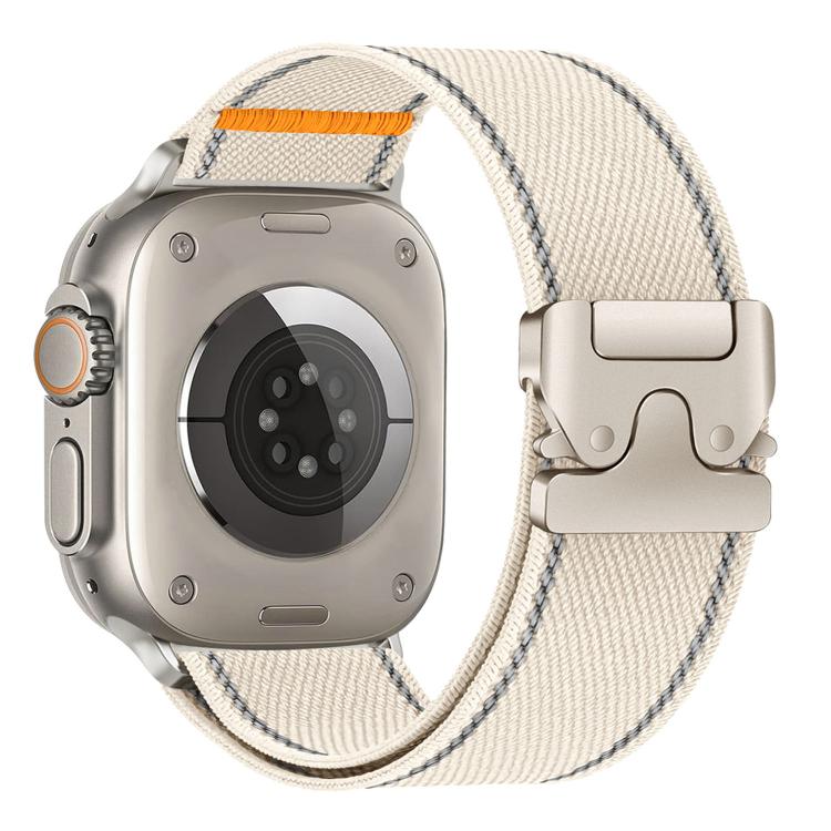 Bracelet de montre en nylon tissé avec boucle de parapluie réfléchissante, pour Apple Watch 49 mm / 46 mm / 45 mm / 44 mm, pour Apple Watch 42 mm / 41 mm / 40 mm / 38 mm