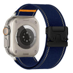 Bracelet de montre en nylon tissé avec boucle de parapluie réfléchissante, pour Apple Watch 49 mm / 46 mm / 45 mm / 44 mm, pour Apple Watch 42 mm / 41 mm / 40 mm / 38 mm