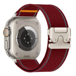 Bracelet de montre en nylon tissé avec boucle de parapluie réfléchissante, pour Apple Watch 49 mm / 46 mm / 45 mm / 44 mm, pour Apple Watch 42 mm / 41 mm / 40 mm / 38 mm