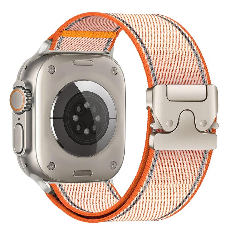 Bracelet de montre en nylon tissé avec boucle de parapluie réfléchissante, pour Apple Watch 49 mm / 46 mm / 45 mm / 44 mm, pour Apple Watch 42 mm / 41 mm / 40 mm / 38 mm