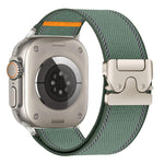 Bracelet de montre en nylon tissé avec boucle de parapluie réfléchissante, pour Apple Watch 49 mm / 46 mm / 45 mm / 44 mm, pour Apple Watch 42 mm / 41 mm / 40 mm / 38 mm