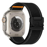 Bracelet de montre en nylon tissé avec boucle de parapluie réfléchissante, pour Apple Watch 49 mm / 46 mm / 45 mm / 44 mm, pour Apple Watch 42 mm / 41 mm / 40 mm / 38 mm