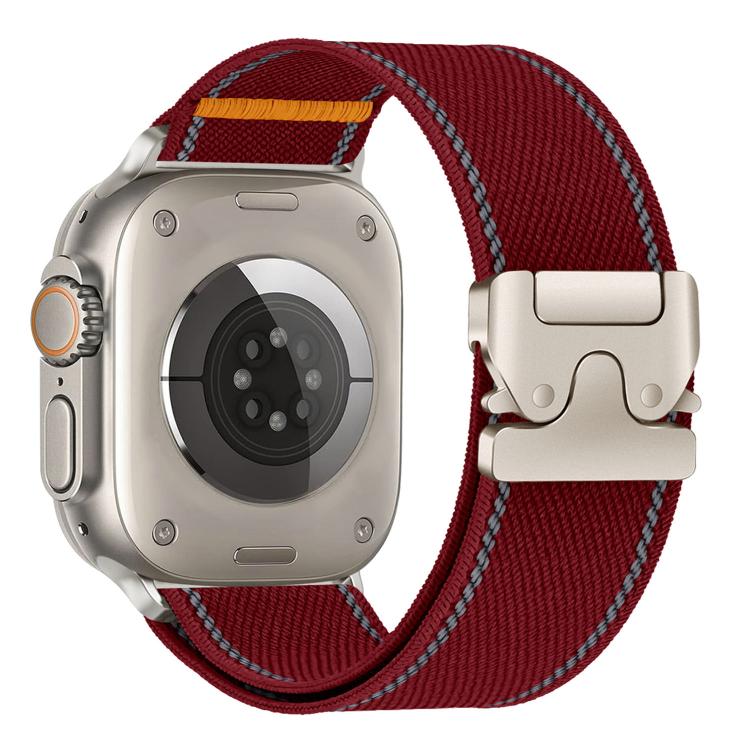 Bracelet de montre en nylon tissé avec boucle de parapluie réfléchissante, pour Apple Watch 49 mm / 46 mm / 45 mm / 44 mm, pour Apple Watch 42 mm / 41 mm / 40 mm / 38 mm