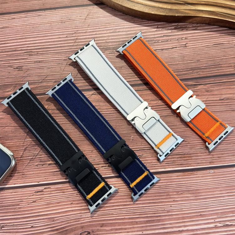 Bracelet de montre en nylon tissé avec boucle de parapluie réfléchissante, pour Apple Watch 49 mm / 46 mm / 45 mm / 44 mm, pour Apple Watch 42 mm / 41 mm / 40 mm / 38 mm