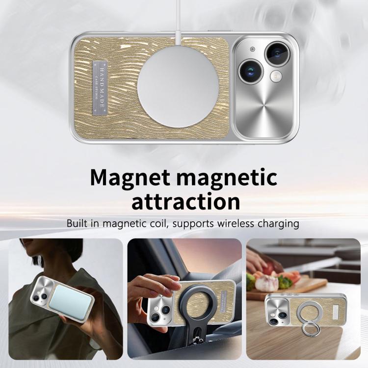 Coque de téléphone antichoc magnétique à ondulations d'eau, pour iPhone 15, pour iPhone 14, pour iPhone 14 Pro, pour iPhone 14 Pro Max, pour iPhone 13 Pro Max, pour iPhone 13 Pro, pour iPhone 13