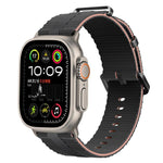 Bracelet de montre en silicone à motif ligné, pour Apple Watch 46mm / 49mm / 45mm / 44mm, pour Apple Watch 42mm / 41mm / 40mm / 38mm