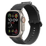 Bracelet de montre en silicone à motif ligné, pour Apple Watch 46mm / 49mm / 45mm / 44mm, pour Apple Watch 42mm / 41mm / 40mm / 38mm