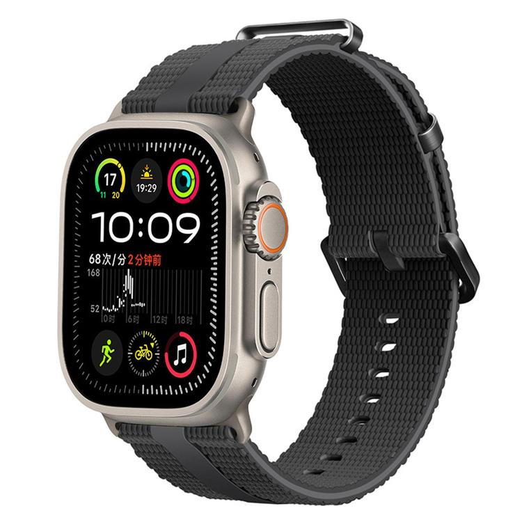 Bracelet de montre en silicone à motif ligné, pour Apple Watch 46mm / 49mm / 45mm / 44mm, pour Apple Watch 42mm / 41mm / 40mm / 38mm