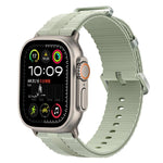 Bracelet de montre en silicone à motif ligné, pour Apple Watch 46mm / 49mm / 45mm / 44mm, pour Apple Watch 42mm / 41mm / 40mm / 38mm