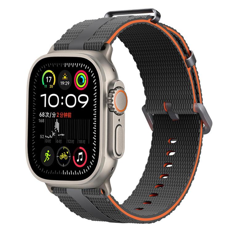 Bracelet de montre en silicone à motif ligné, pour Apple Watch 46mm / 49mm / 45mm / 44mm, pour Apple Watch 42mm / 41mm / 40mm / 38mm