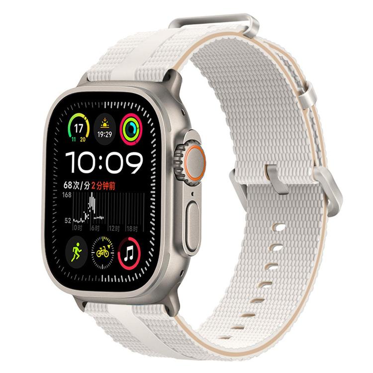 Bracelet de montre en silicone à motif ligné, pour Apple Watch 46mm / 49mm / 45mm / 44mm, pour Apple Watch 42mm / 41mm / 40mm / 38mm