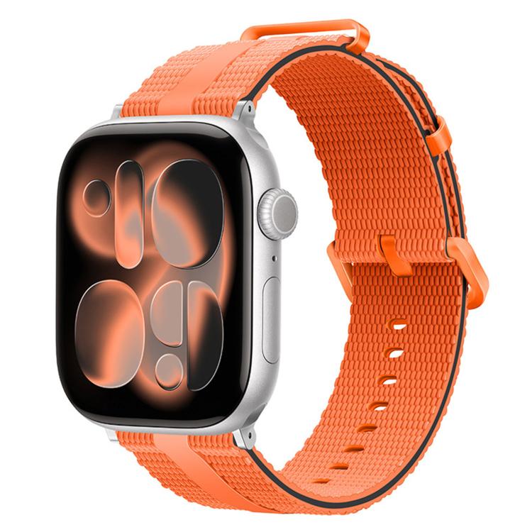 Bracelet de montre en silicone à motif ligné, pour Apple Watch 46mm / 49mm / 45mm / 44mm, pour Apple Watch 42mm / 41mm / 40mm / 38mm