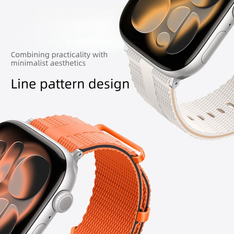 Bracelet de montre en silicone à motif ligné, pour Apple Watch 46mm / 49mm / 45mm / 44mm, pour Apple Watch 42mm / 41mm / 40mm / 38mm