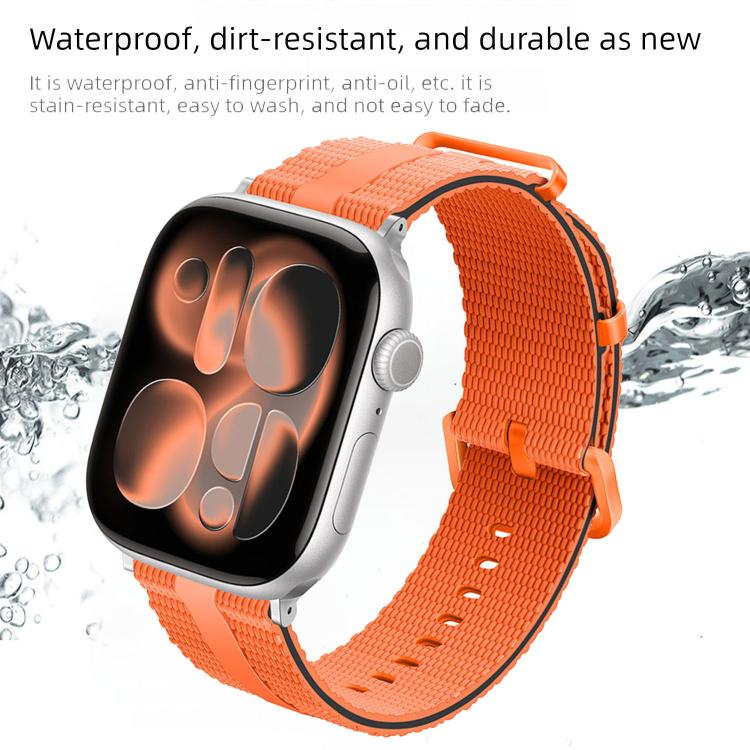 Bracelet de montre en silicone à motif ligné, pour Apple Watch 46mm / 49mm / 45mm / 44mm, pour Apple Watch 42mm / 41mm / 40mm / 38mm