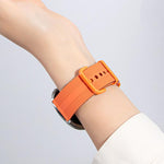 Bracelet de montre en silicone à motif ligné, pour Apple Watch 46mm / 49mm / 45mm / 44mm, pour Apple Watch 42mm / 41mm / 40mm / 38mm